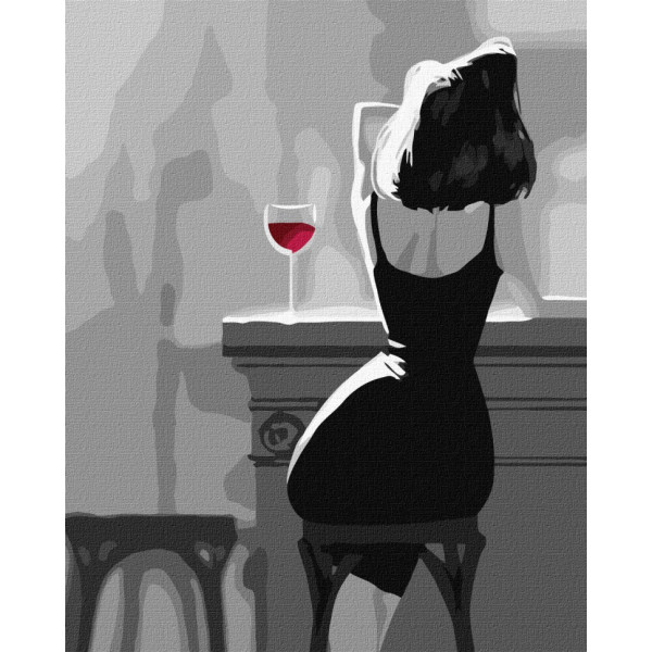 Картина за номерами "Вечірні думки" Ідейка KHO4839 40х50 см