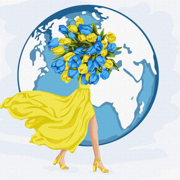 Картина по номерам "Вместе с миром" Идейка KHO5052 40х40 см