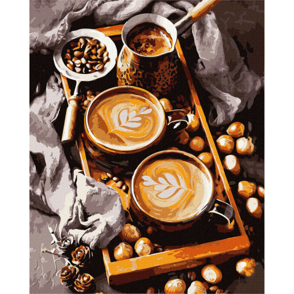 Картина по номерам "Кофейная романтика" KHO5634 Идейка 40х50см