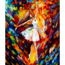 Картина за номерами "Балерина в білому" Danko Toys KpNe-01-06 40x50 см