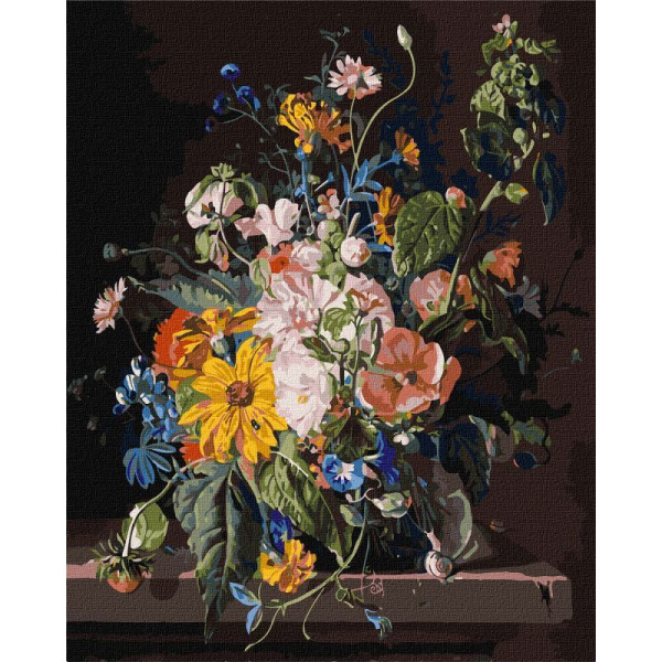 Картина за номерами "Букет для настрою" ©Jan van Huysum Ідейка KHO3228 40х50 см