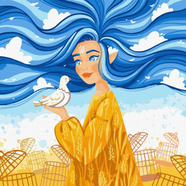 Картина за номерами "Незалежна красуня" ©yuji.rivera Ідейка KHO2563 40х40 см