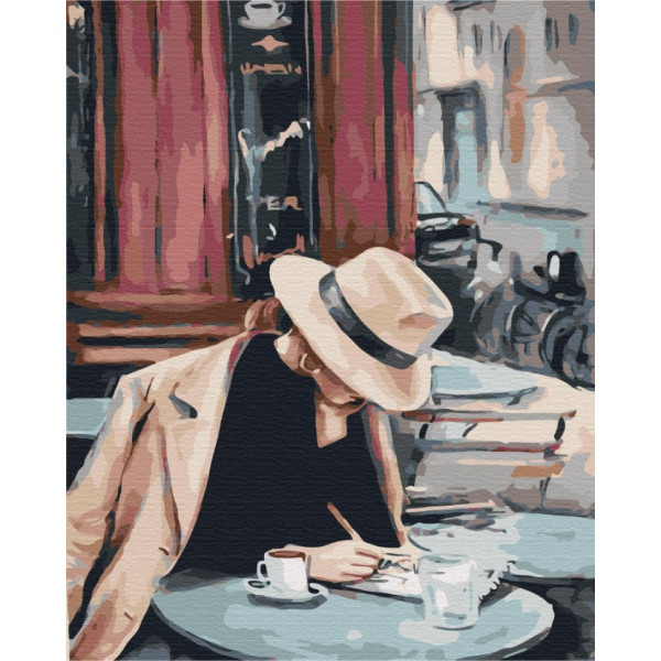 Картина за номерами "Справа в шляпі" BS40542  Brushme 40х50 см