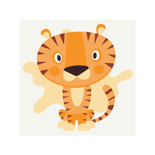 Розпис на полотні "Тигреня" MBS018  Brushme 20х20 см