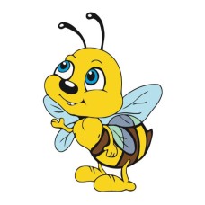 Розпис на полотні "Маленька бджілка" MBS004  Brushme 20х20 см
