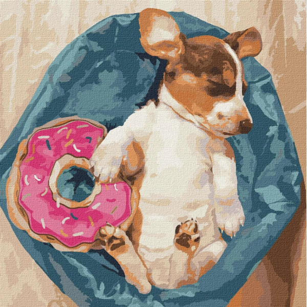 Набор картин по номерам 2 в 1 Идейка "Любовь до безумия" 40х50 KHO4766 и "Сладкие сны пушистика" 40х40 KHO4202