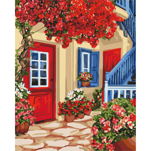 Набор картин по номерам 2 в 1 Идейка "Гуляя по улочкам" 40х50 KHO3581 и "Красочные колокольчики" 40х40 KHO3202