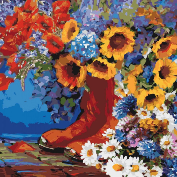 Картина по номерам. Букеты "Сказочное утро" KHO3000, 40х40 см