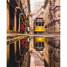 Картина по номерам "Городской трамвай" Brushme BS39849 40x50 см