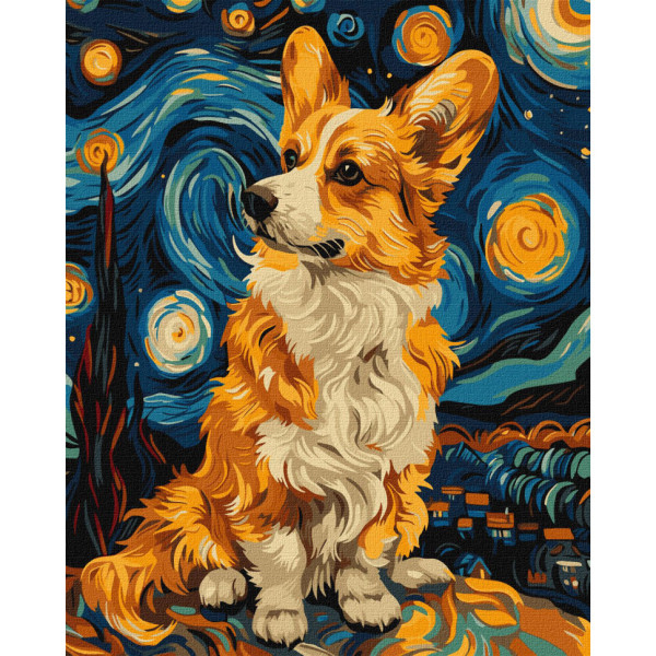 Картина по номерам "Волшебные корги" KHO6595 40х50см