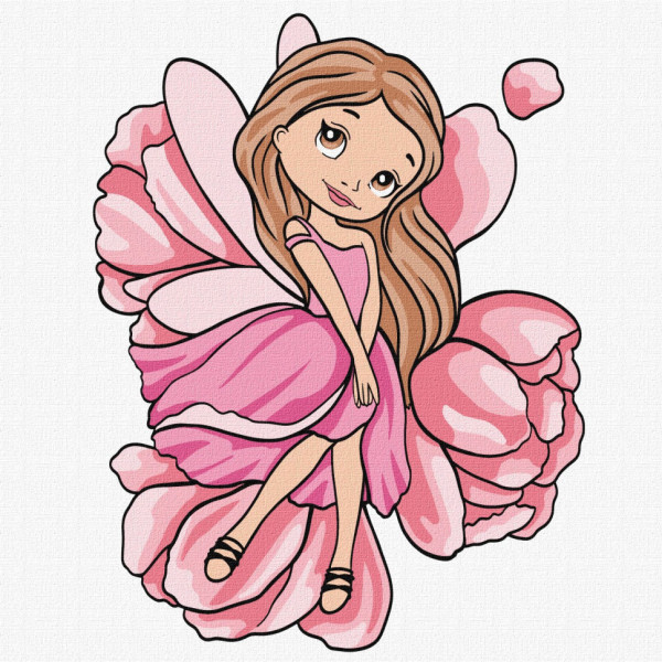 Картина по номерам "Застенчивая волшебница" KHO6151 25х25см