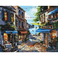Картина за номерами "Ресторани на узбережжі" KHO3652 40х50 см