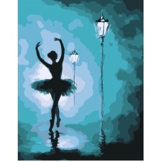 Картина за номерами. Brushme "Балерина в світлі ліхтарів" GX25686, 40х50 см