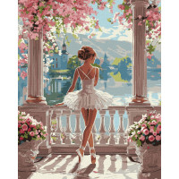 Картина по номерам "Удивительная балерина" KHO8441 40х50 см
