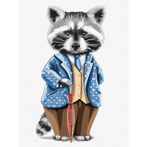 Картина по номерам "Усатый джентльмен" KHO6013 30х40 см