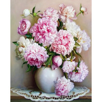 Картина по номерам "Пионы в вазе" LW3068, 40х50 см