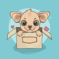 Картина по номерам "Пушистая посылочка" ©arttem_illustration 15655-AC 30х30 см