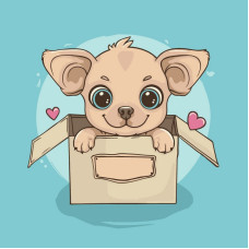 Картина по номерам "Пушистая посылочка" ©arttem_illustration 15655-AC 30х30 см