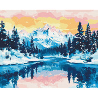 Картина по номерам "Серебряные вершины" BS54195, 40х50 см