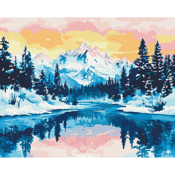 Картина за номерами "Срібні вершини" BS54195, 40х50 см