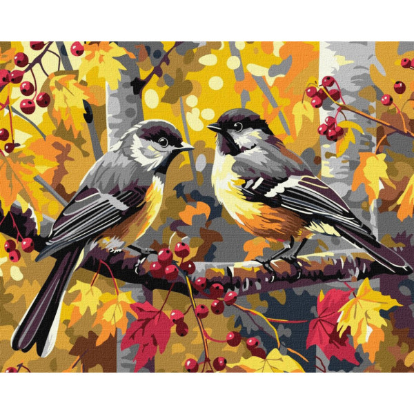 Картина по номерам "Пара синичек" KHO6637 40х50 см