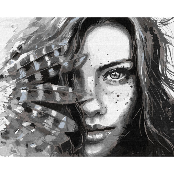 Картина по номерам "Выразительный взгляд" Идейка KHO4836 40х50 см