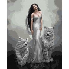 Картина по номерам "Душа кошки с красками металлик" Идейка KHO4851 40х50 см