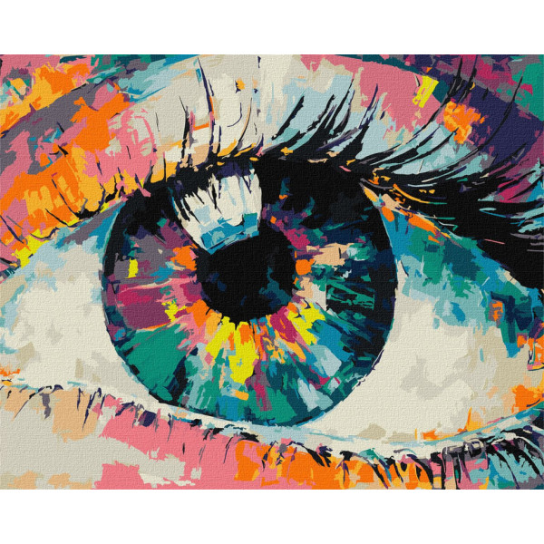 Картина за номерами "Райдужний погляд" Ідейка KHO5058 40x50 см