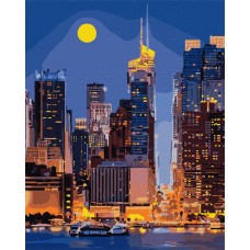 Картина за номерами "Вулиці Манхеттена" Ідейка KHO3611 40х50см