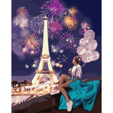 Картина по номерам "Яркий Париж" Идейка KHO4792 40х50 см