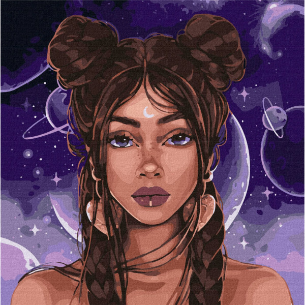 Картина по номерам. "Космический взгляд" Идейка KHO4897 40х40 см