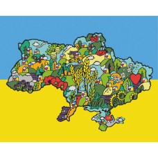 Картина за номерами "Квітуча Україна" 10590 40х50 см