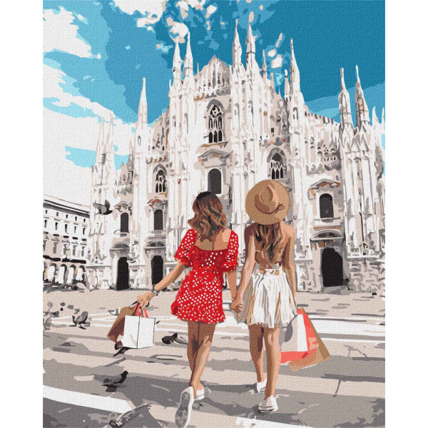 Картина по номерам "Желаемый шопинг с подругой" Идейка KHO4795 40х50 см