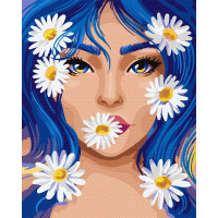 Картина за номерами "Ромашковий настрій" ©pollypop92 Ідейка KHO4994 40х50 см