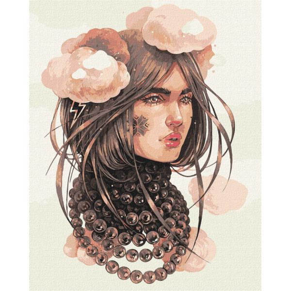 Картина по номерам "Облачные мысли" ©lesya_nedzelska_art Идейка KHO4995 40х50 см