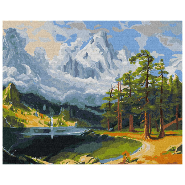 Картина по номерам "Зимнее дыхание" ©ArtAlekhina по мотивам Albert Bierstad Идейка KHO2815 40х50 см