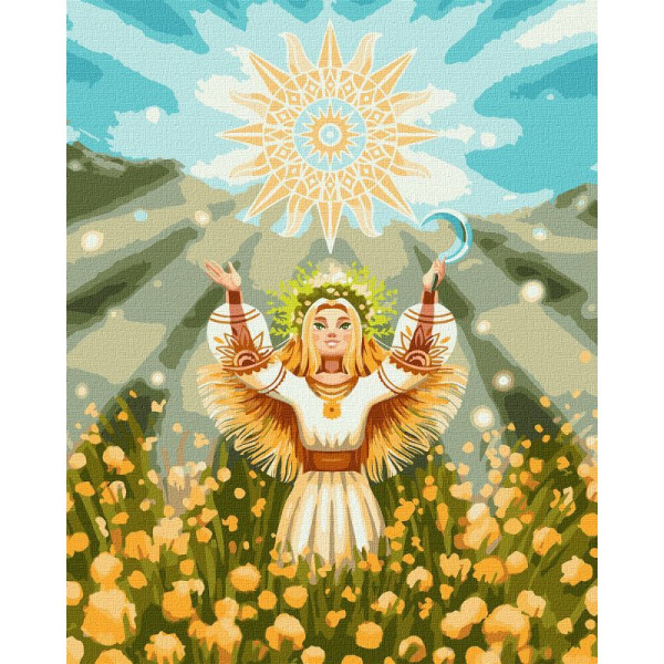 Картина по номерам "Солнечная девушка" ©yuji.rivera Идейка KHO2564 40х50 см