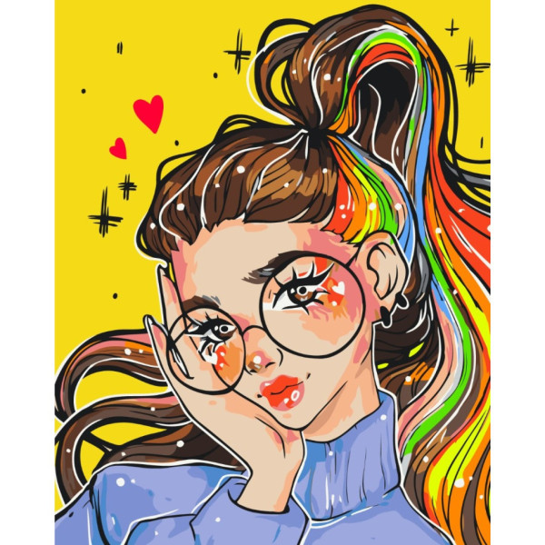 Картина за номерами "Яскравий образ" @nila_art_art BS53519  Brushme 40х50 см