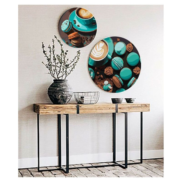 Картина по номерам "Шоколадное наслаждение" ©art_selena_ua KHO-R1013 диаметр 39 см Идейка