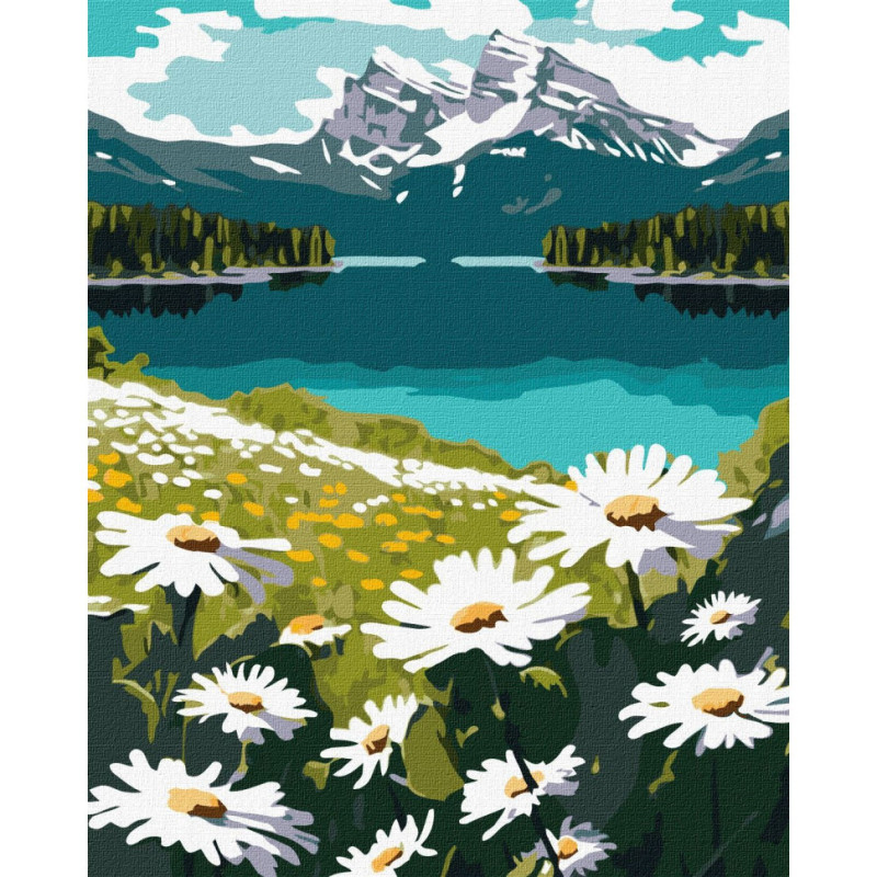 Картина за номерами "Квітучі ромашки" ©art_selena_ua KHO2895 40х50см