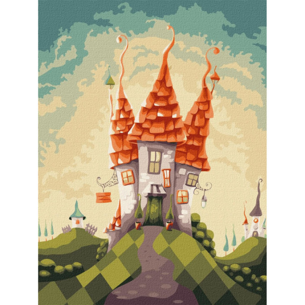 Картина по номерам "Сказочная избушка" KHO6080 30х40 см