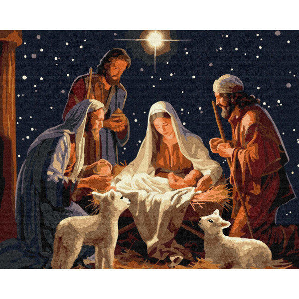 Картина по номерам "Таинство Рождества" ©art_selena_ua KHO8367 40х50см