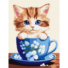 Картина по номерам "Озорной котенок" KHO6544 30х40 см