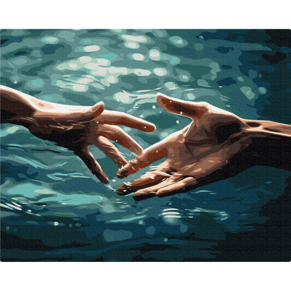 Картина за номерами "Мить з'єднання" BS53895, 40х50см