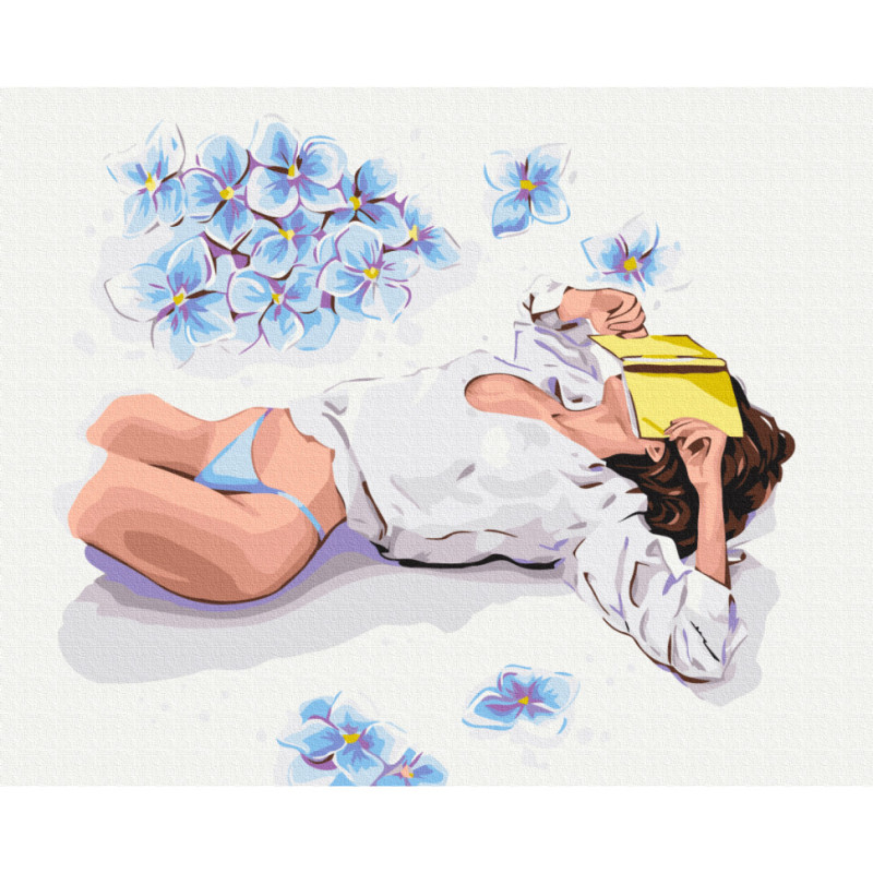 Картина за номерами "Перерва на читання" © Alla Berezovska Brushme BS53810 40x50 см