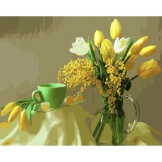 Картина за номерами. Brushme "Жовті тюльпани" GX9245, 40х50 см