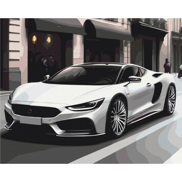 Картина за номерами "Авто в мегаполісі" BS53756, 40x50 см