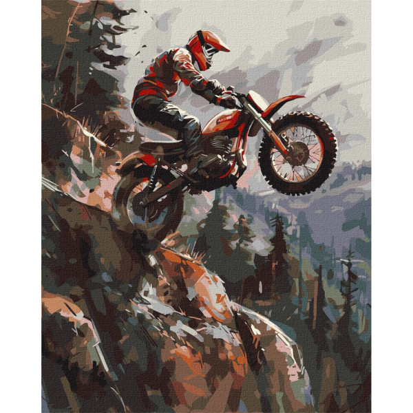 Картина по номерам "Экстрим в горах" KHO8447, 40х50 см