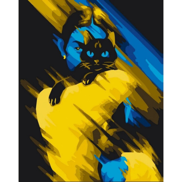 Набор картин по номерам 2 в 1 "Огненный воин" 40х50 10330-AC и "Уверенный взгляд" 40х50 10398-AC