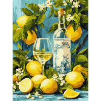 Картина за номерами "Біле вино та лимони" ©art_selena_ua KHO5769, 30х40 см